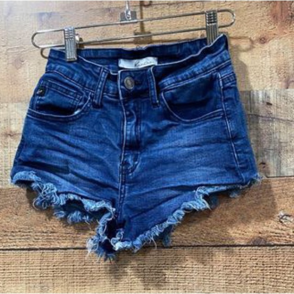 Kancan Raw Hem High Rise Jean Shorts Size 1/24